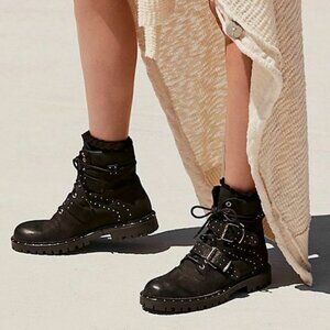 Free People Mountain Brook Leather Hiker Boots